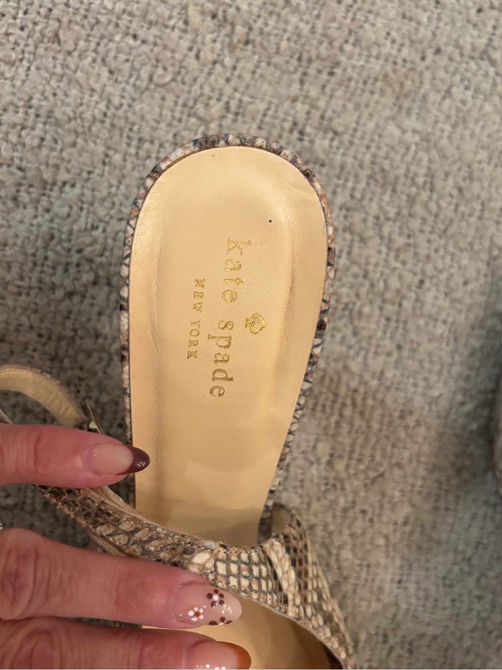 Kate Spade Python Platform Slingback Heels - Picture 3 of 11